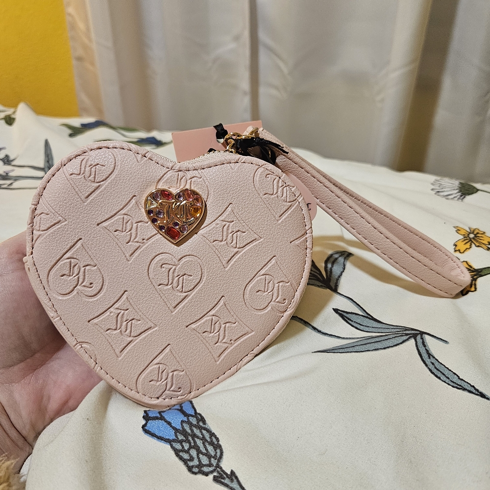 Juicy Heart-Shaped Pink Wristlet